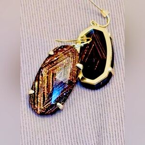 Kendra Scott Drop Earrings In Good With Brown Sparkle Stone